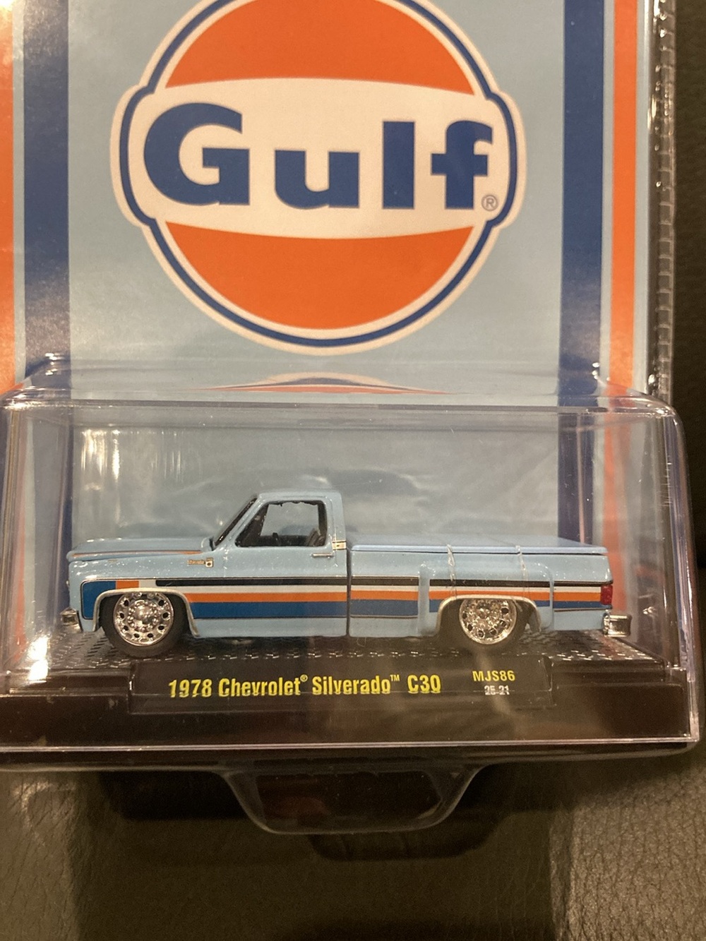 Gulf x 1978 Chevrolet Silverado C30 Die-Cast Truck - Light Blue